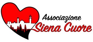 Logo, cuore con Siena sullo sfondo a Sx e scritta a Dx